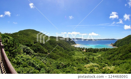 Okinawa Prefecture, Kerama Islands, Tokashiki Island, Kerama Straits Observation Point to Tokashiku Beach Okinawa Prefecture, Kerama Islands, Tokashiki Island, Kerama Straits Observation Point to Tokashiku Beach 124468091