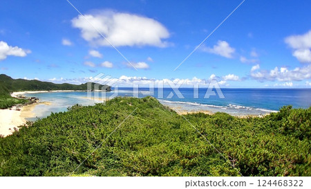 Okinawa Prefecture Tokashiki Island Aharen Cape Second Observation Deck Ocean view Okinawa Prefecture Tokashiki Island Aharen Cape Second Observation Deck Ocean view 124468322