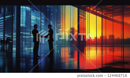 Businessman shaking hands 124468718