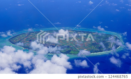 Tarama Island photographed from an airplane 124468765