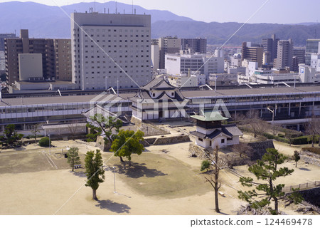 從福山城塔上眺望伏見塔、筋鐵禦門及福山街道 從福山城塔上眺望伏見塔、筋鐵禦門及福山街道 124469478