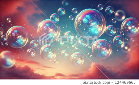 Soap bubbles dance 124469663