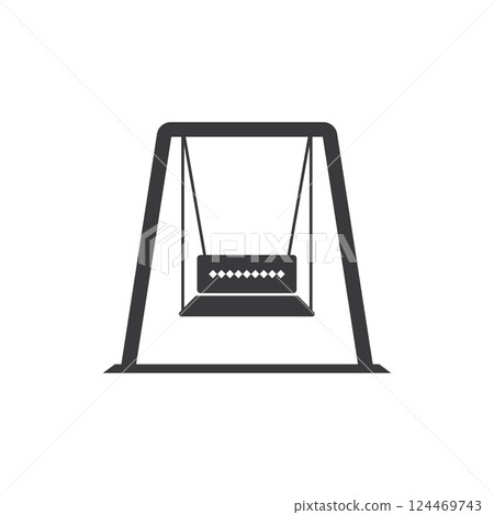 silhouette of a swing. 124469743