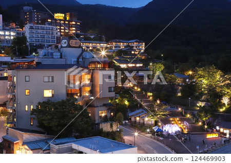 伊香保溫泉的夜景 伊香保溫泉的夜景 124469903