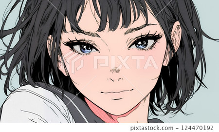 女人苦笑(感到尷尬、困惑、自嘲、內心矛盾) 女人苦笑(感到尷尬、困惑、自嘲、內心矛盾) 124470192