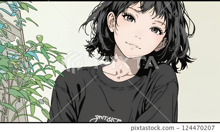 女人苦笑(感到尷尬、困惑、自嘲、內心矛盾) 女人苦笑(感到尷尬、困惑、自嘲、內心矛盾) 124470207