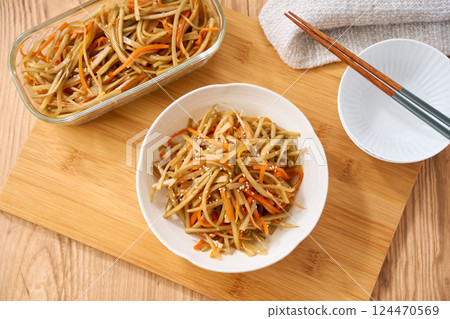 A staple of home cooking: Kinpira Gobo | A Japanese-style staple dish A staple of home cooking: Kinpira Gobo | A Japanese-style staple dish 124470569