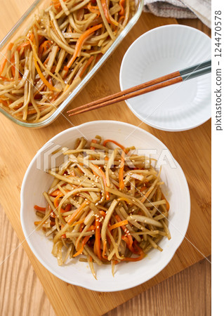 A staple of home cooking: Kinpira Gobo | A Japanese-style staple dish A staple of home cooking: Kinpira Gobo | A Japanese-style staple dish 124470578
