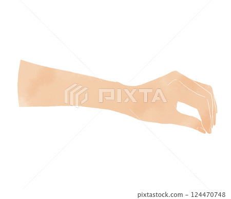 Illustration of a hand pinching 124470748
