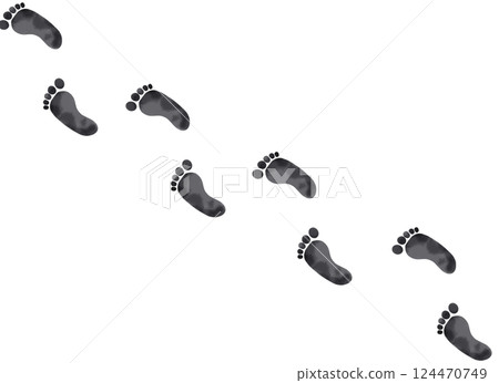赤腳足跡圖 124470749