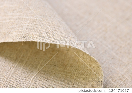 brown hemp viscose natural fabric cloth, sackcloth rough texture of textile fashion brown hemp viscose natural fabric cloth, sackcloth rough texture of textile fashion 124471027