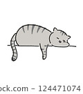 A lying cat 124471074