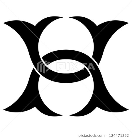 This is a family crest. It is called a "kuwagata" (a crest with a vertically differing shape). 124471232