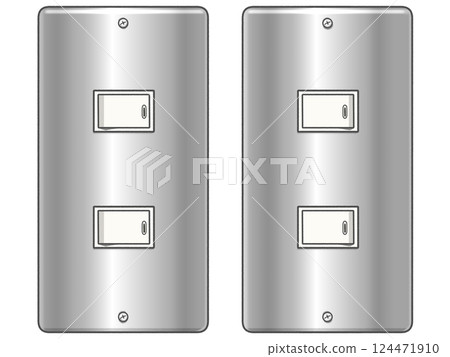 Wall switch 6 Stainless steel double 124471910