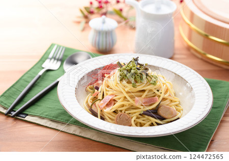 Taste of Spring: Japanese-style Warabi Pasta Taste of Spring: Japanese-style Warabi Pasta 124472565