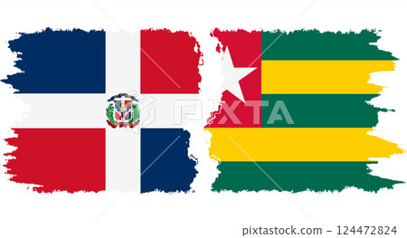 Togolese Republic and Dominican Republic grunge flags connection vector Togolese Republic and Dominican Republic grunge flags connection vector 124472824