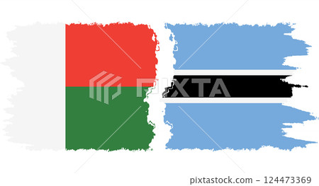 Botswana and Madagascar grunge flags connection vector Botswana and Madagascar grunge flags connection vector 124473369