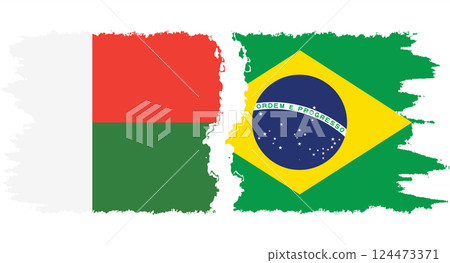 Brazil and Madagascar grunge flags connection vector Brazil and Madagascar grunge flags connection vector 124473371