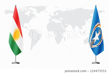 Kurdistan and Northern Mariana Islands flags for official me Kurdistan and Northern Mariana Islands flags for official me 124473553