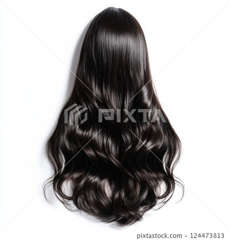 Mockup of Long Flowing Hair Styled with Soft Natural Waves 124473813