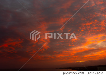 Sunset over the sea 124474234