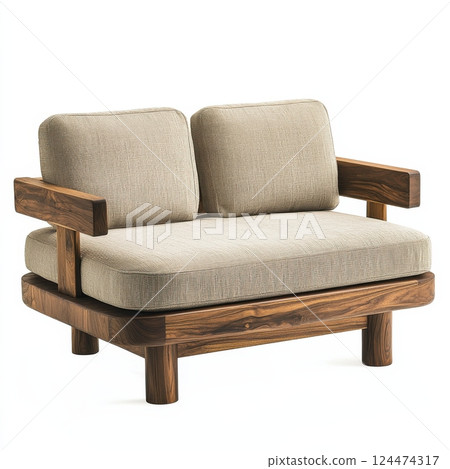 sofa over white background 124474317