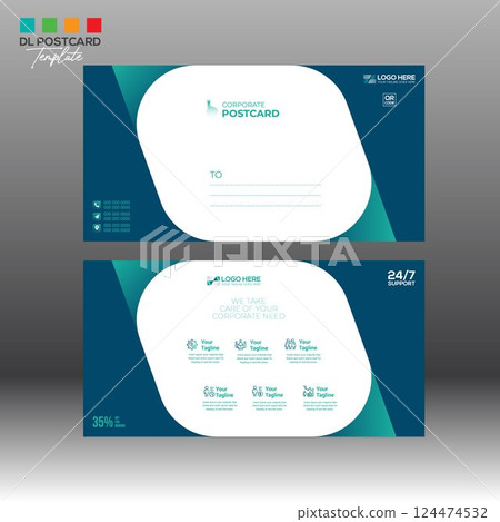 Postcard layout Design for invitation and any best use 124474532