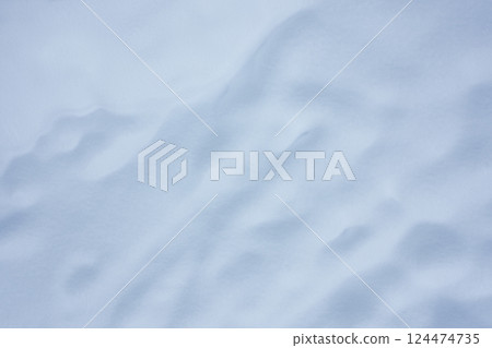 Deep-snow surface, directly above aerial view, full-frame background 124474735