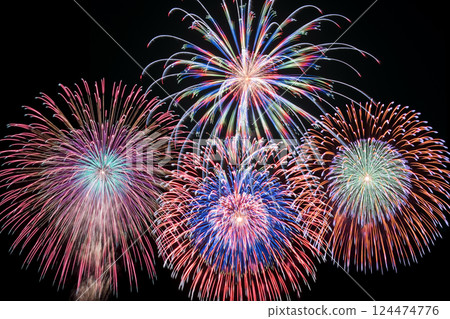 Fireworks, summer festival, fireworks display, Japan, August, fireworks 124474776