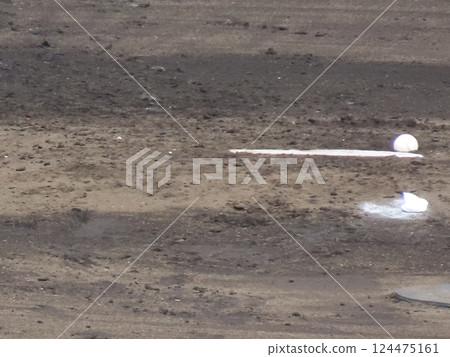 Koshien mound and ball 124475161