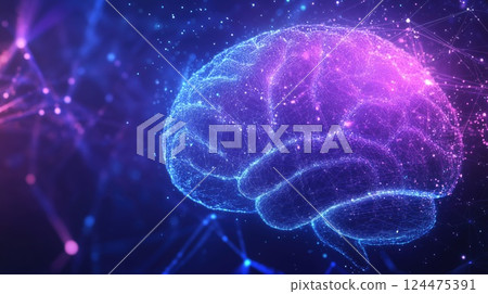 Futuristic Background with Brain Futuristic Background with Brain 124475391