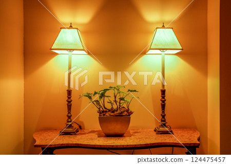 仿古立燈風景 仿古立燈風景 124475457