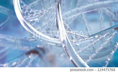 The Crystal  DNA for sci or technology concept 3d Rendering. 124475768