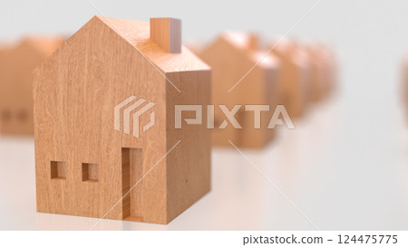 The House wood for Real estate or property concept 3d Rendering. 124475775