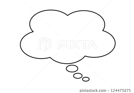 雲型對話泡泡 雲型對話泡泡 124475875