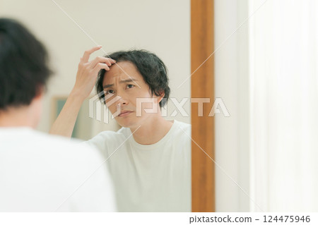 Men who care about hair 124475946