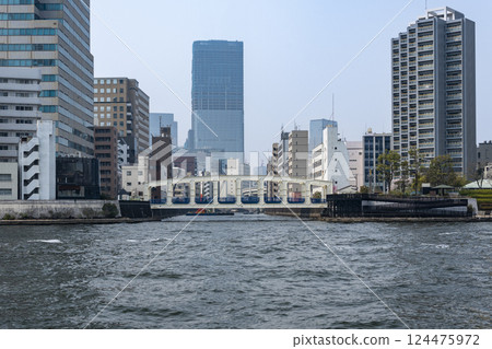 Scenery along the Sumida River and Harumi Canal 124475972