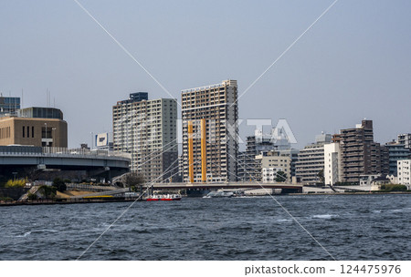 Scenery along the Sumida River and Harumi Canal 124475976