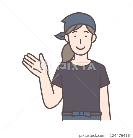 餐廳女工作人員指導 124476416