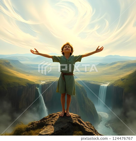 【風之谷的男孩】能隨心所欲操控風的年輕魔法師 124476767