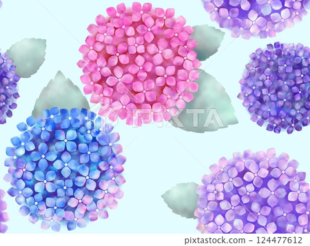 Hydrangea background (watercolor style) D-1 124477612
