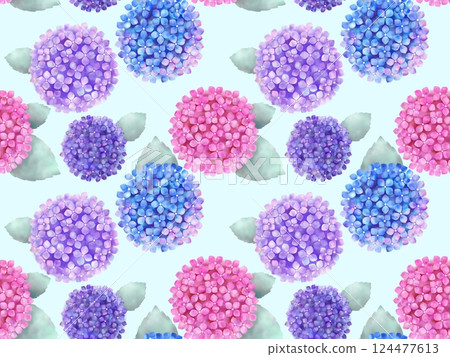 Hydrangea background (watercolor style) D-1' Hydrangea background (watercolor style) D-1' 124477613