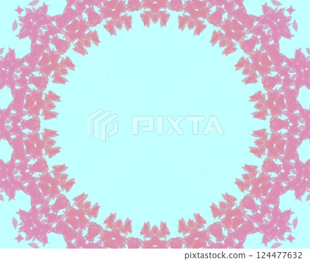 Ornate circle frame 124477632