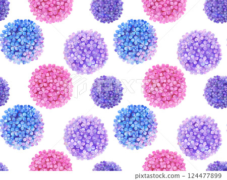 Hydrangea background (watercolor style) E-2' 124477899