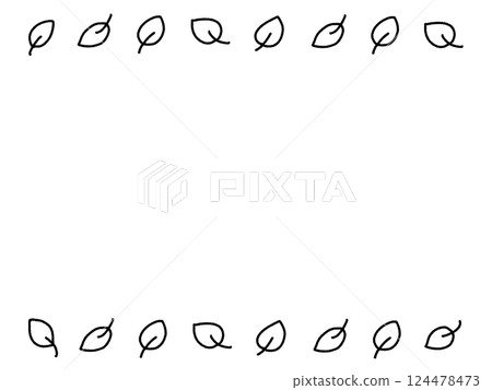 Simple and cute leaf line frame - LOHAS ECO Simple and cute leaf line frame - LOHAS ECO 124478473