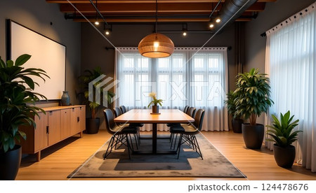Stylish meeting room/lounge 124478676