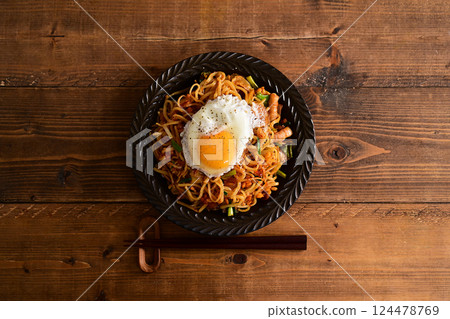 Kimchi fried noodles Kimchi fried noodles 124478769