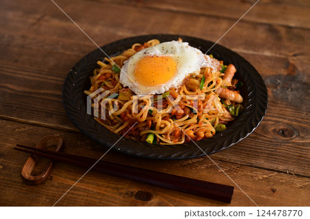 Kimchi fried noodles 124478770