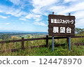 Signboard at Shin-Arashiyama Sky Park in Hokkaido 124478970