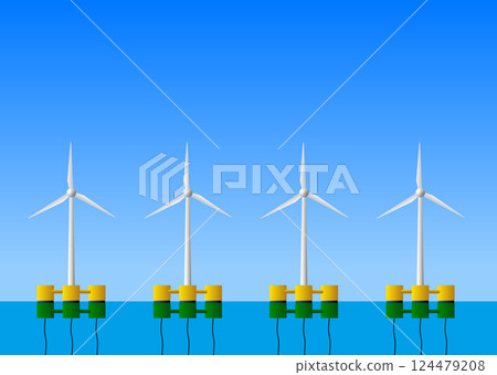 浮動式離岸風力發電, 浮動式離岸風力發電, 124479208